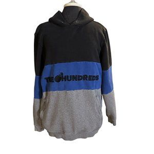 The Hundreds Hoodie Men's M Black Blue Gray Front Pockets (Missing Drawstring)